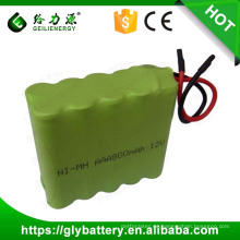 Ni-MH 12V AAA 800mAh Battery Pack 12V Rechargeable Battery Pack NIMH Customized NIMH Pack Factory Price